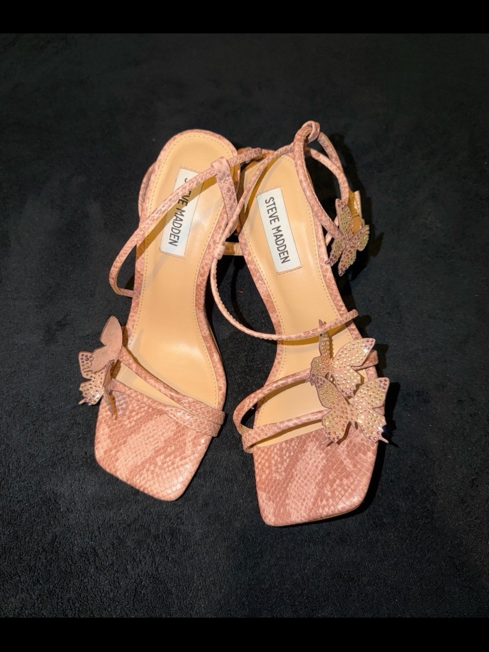 Steve Madden Blush Pink Butterfly Strap Heels